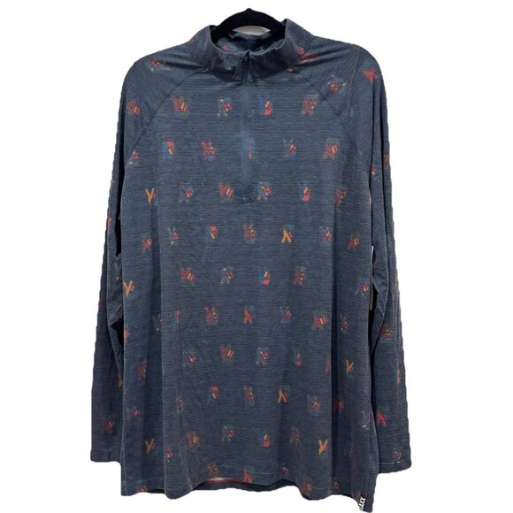 Saxx Roast Master Men’s X-Large Geometric Mid-Weight Long Sleeve Base Layer Topo - Picture 1 of 11